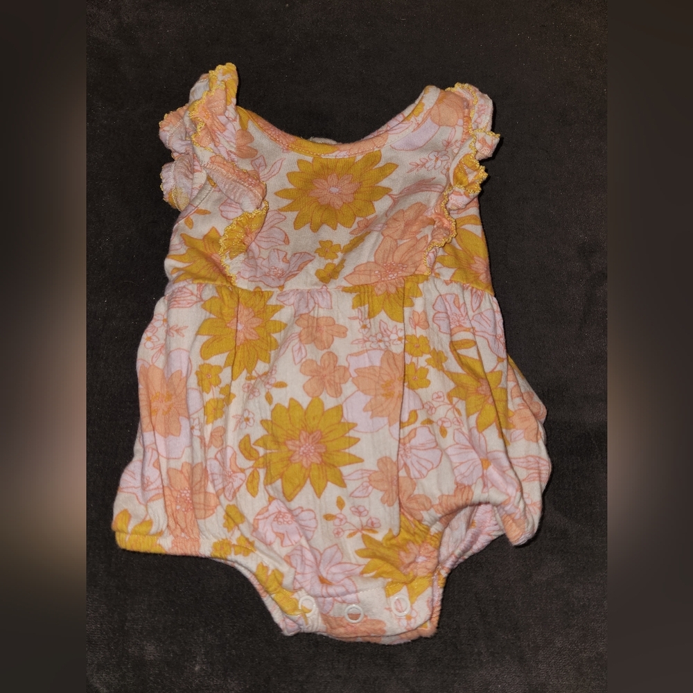 Floral Baby Romper 0-3M